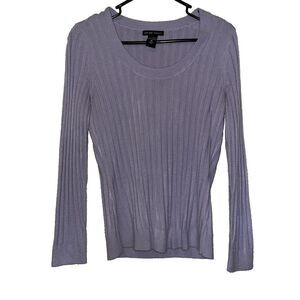 New York & Company Lavender Sweater‎ Women’s Sz Medium Ribbed Knit Trending